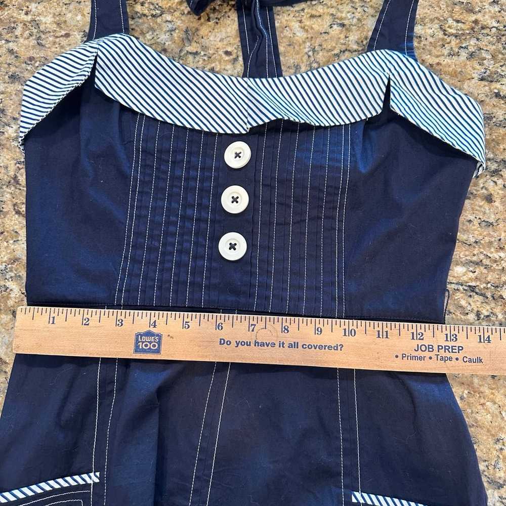 Anthropologie lil navy blue Aquabelle Halter Dres… - image 6