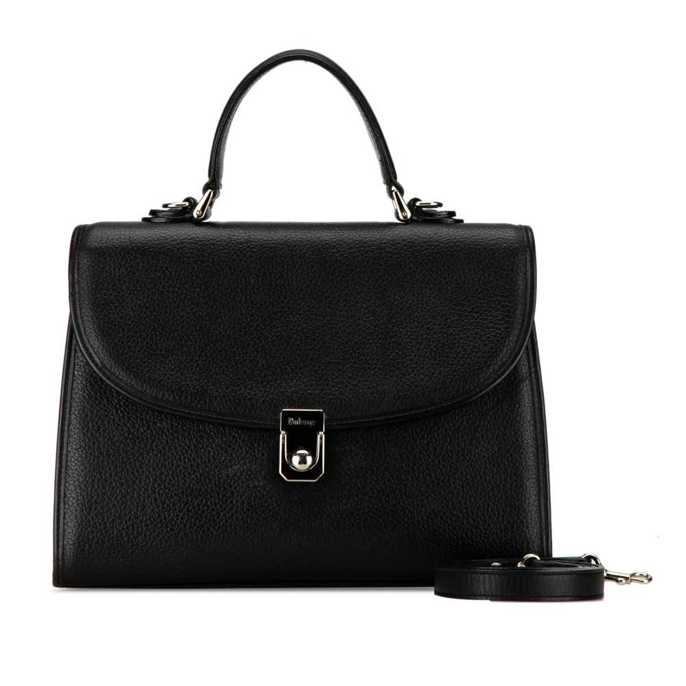 Black Burberry Leather Satchel - image 11