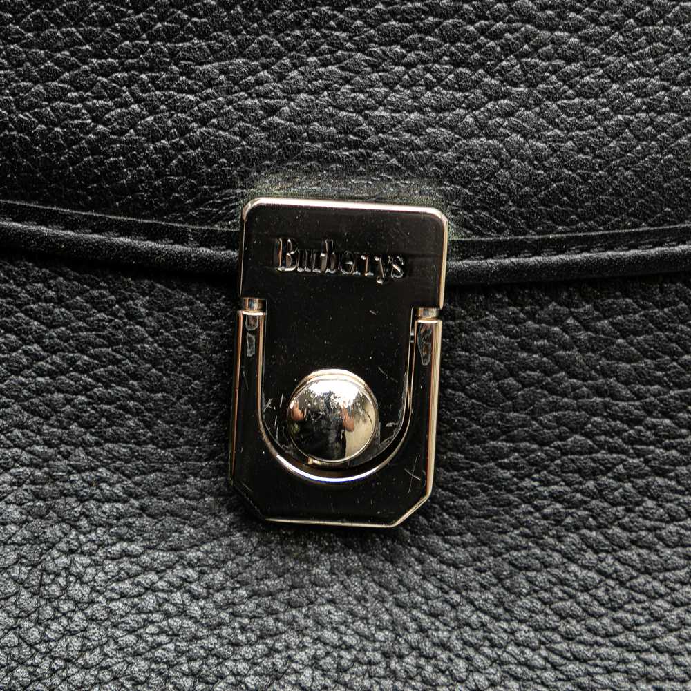 Black Burberry Leather Satchel - image 6