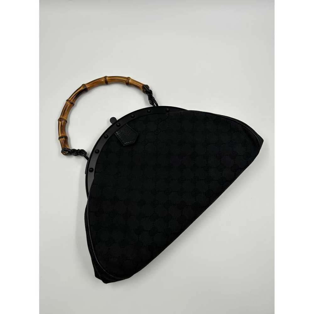 Gucci Vintage Bamboo cloth handbag - image 3