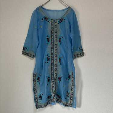 00s American vintage embroidered dress. Embroider… - image 1