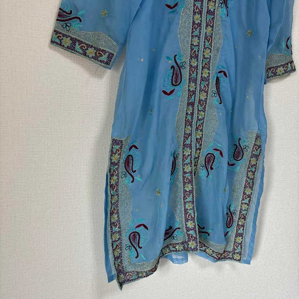 00s American vintage embroidered dress. Embroider… - image 3