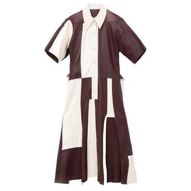 Celine Leather mid-length dress - image 1