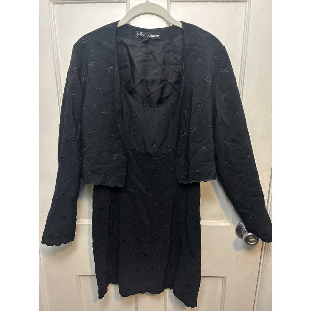 RARE Vintage Betsey Johnson Mini Dress & Cardigan… - image 1