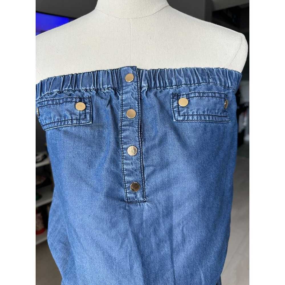 Cache Vintage Jean Chambray Romper XL Sleeveless … - image 2