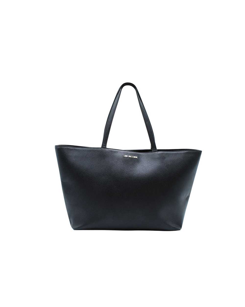 Moschino Black Canvas Tote Bag with Branded Scarf… - image 1