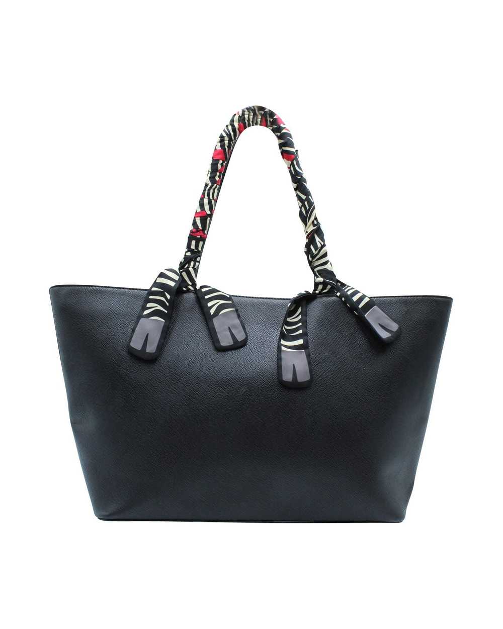 Moschino Black Canvas Tote Bag with Branded Scarf… - image 8