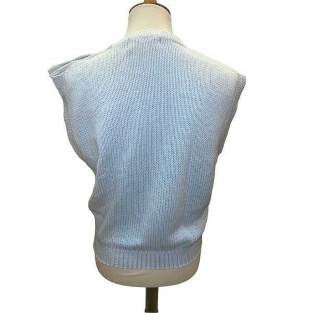 The Eagles Eye Vintage Light Blue Sleeveless Swea… - image 3