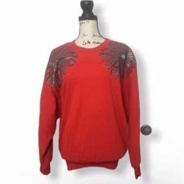 Suzy Phillips vintage red sweater