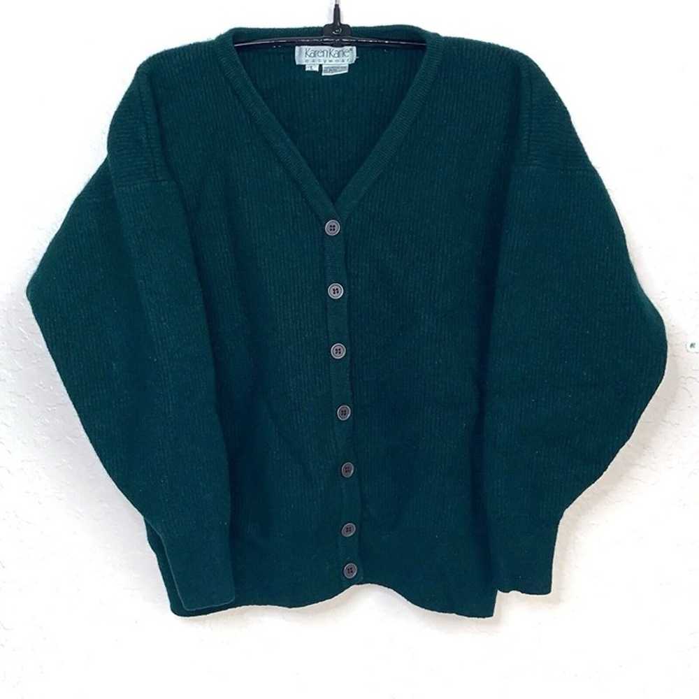 Vintage Karen Kane Merino Wool Cardigan Womens La… - image 1