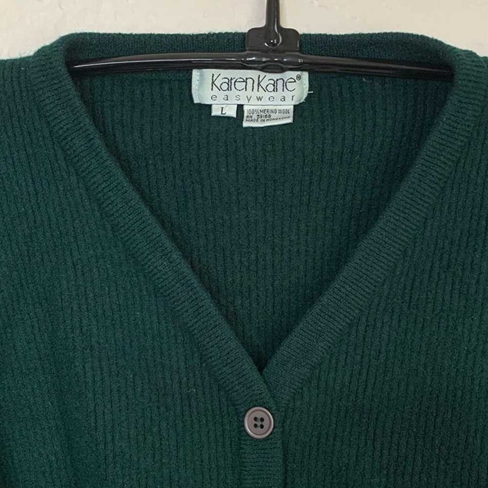 Vintage Karen Kane Merino Wool Cardigan Womens La… - image 4