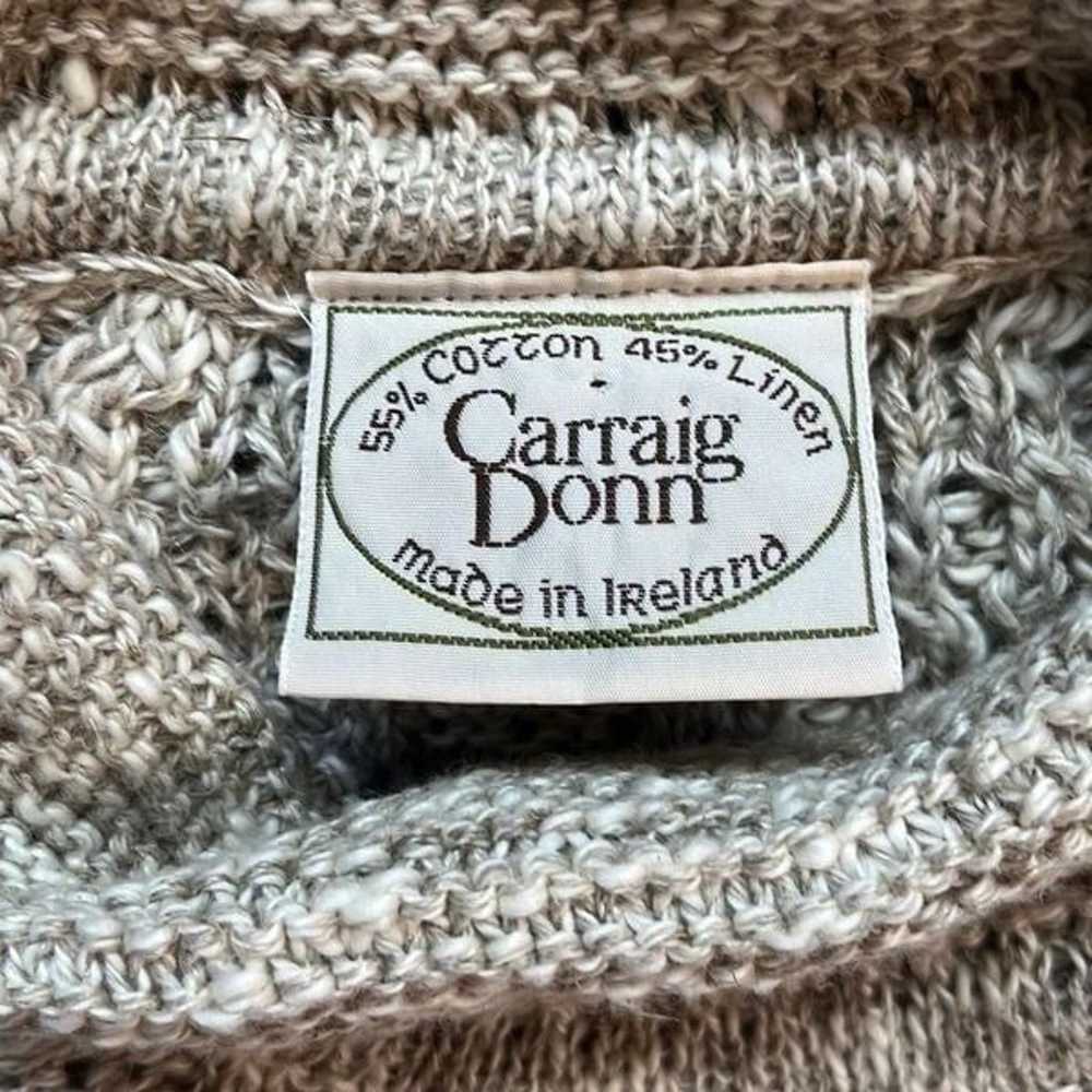 Vintage Carraig Donn Linen/Cotton Turtleneck Crea… - image 4