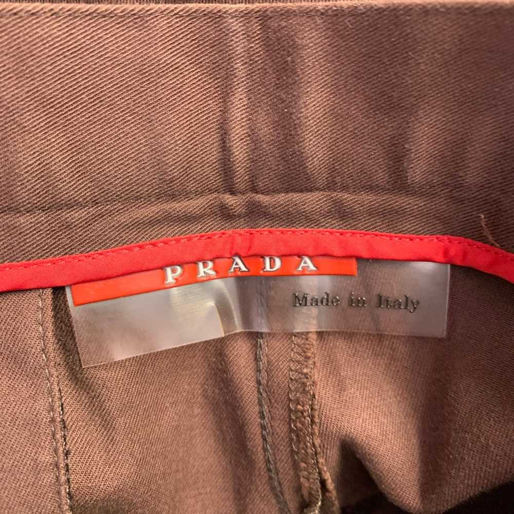 Prada Brown Flat Front Casual Pants - image 5