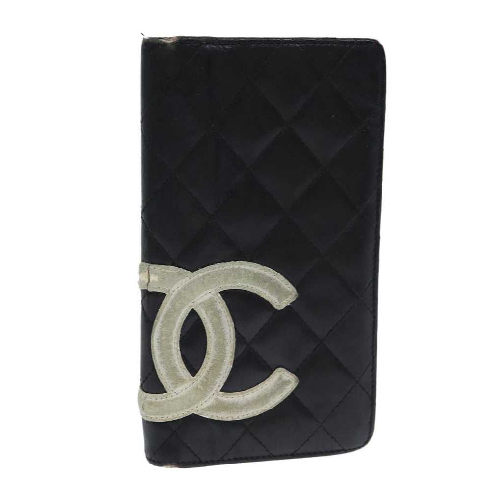 Chanel CHANEL Cambon Line Wallet Leather Black CC… - image 1