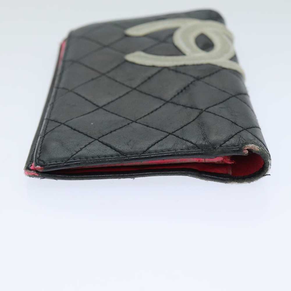 Chanel CHANEL Cambon Line Wallet Leather Black CC… - image 4