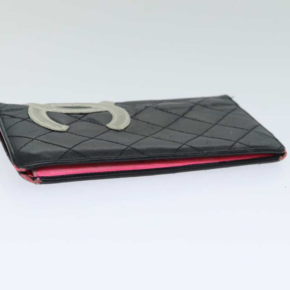 Chanel CHANEL Cambon Line Wallet Leather Black CC… - image 6