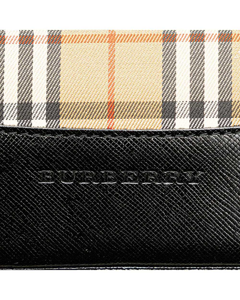 Burberry Canvas and Leather Shoulder Bag with Mag… - image 6