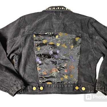 Liz Claiborne Vintage Lizwear Black Denim Jacket … - image 1