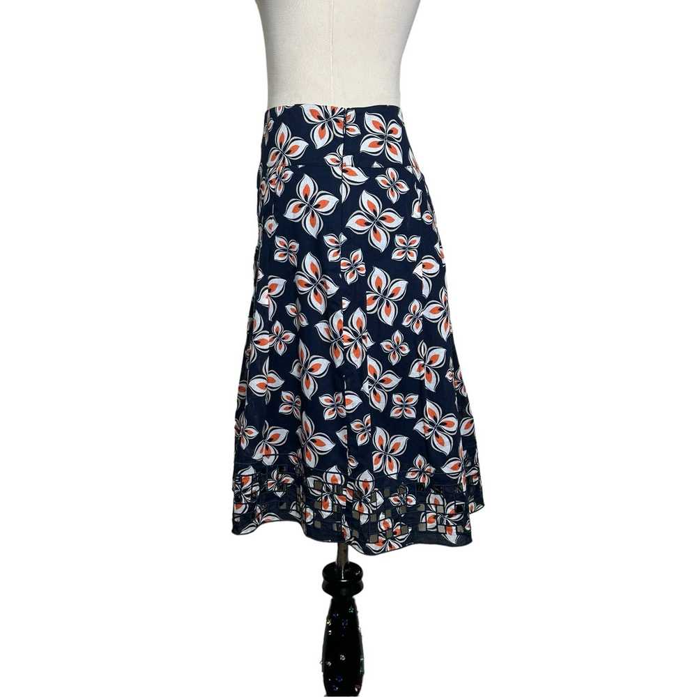 Ann Taylor Ann Taylor navy blue orange floral ple… - image 10