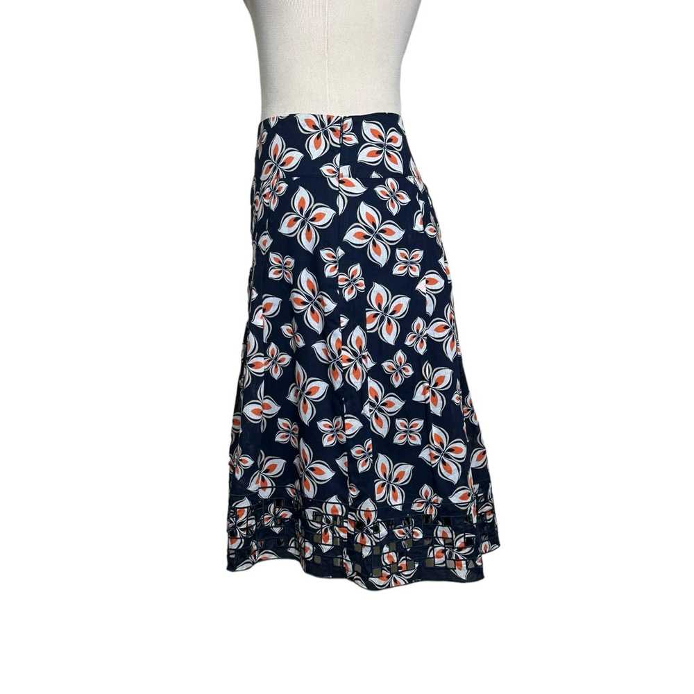 Ann Taylor Ann Taylor navy blue orange floral ple… - image 11