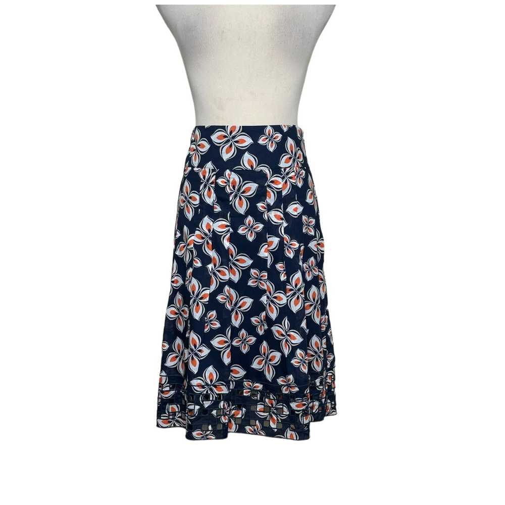 Ann Taylor Ann Taylor navy blue orange floral ple… - image 9