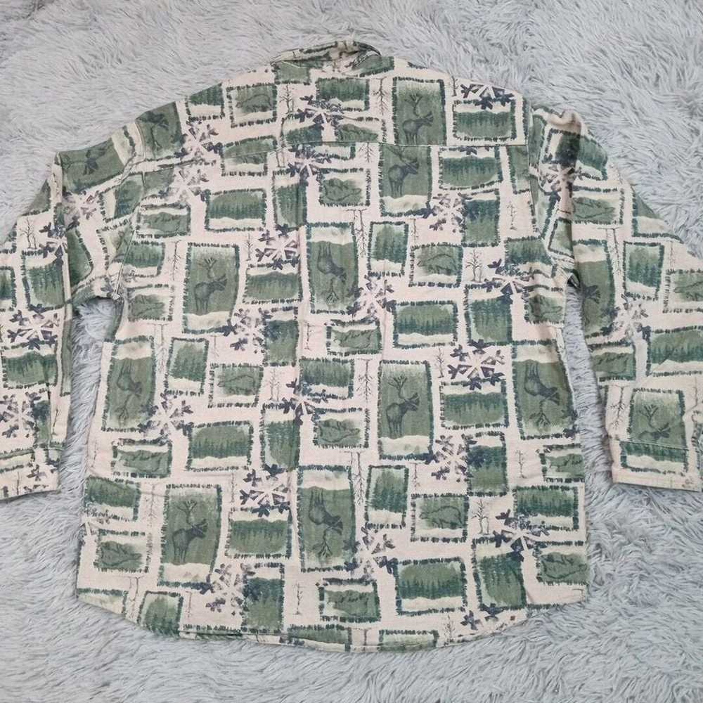 Vintage Woolrich Womens Shirt Green M Animals Sno… - image 2