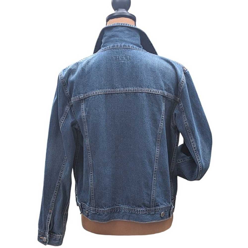 IZOD Denim Jacket M Blue Jean Trucker Cotton Butt… - image 6