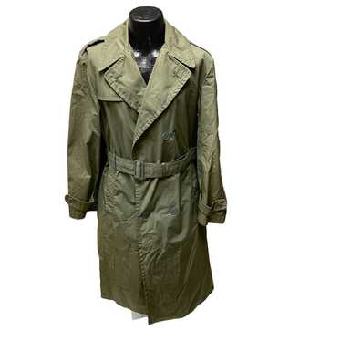 Unkwn Vtg Vietnam MILITARY Overcoat TRENCH US Army