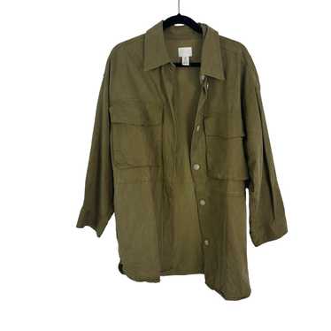 H&M Shacket Utility Jacket Cotton and Lyocell Ove… - image 1