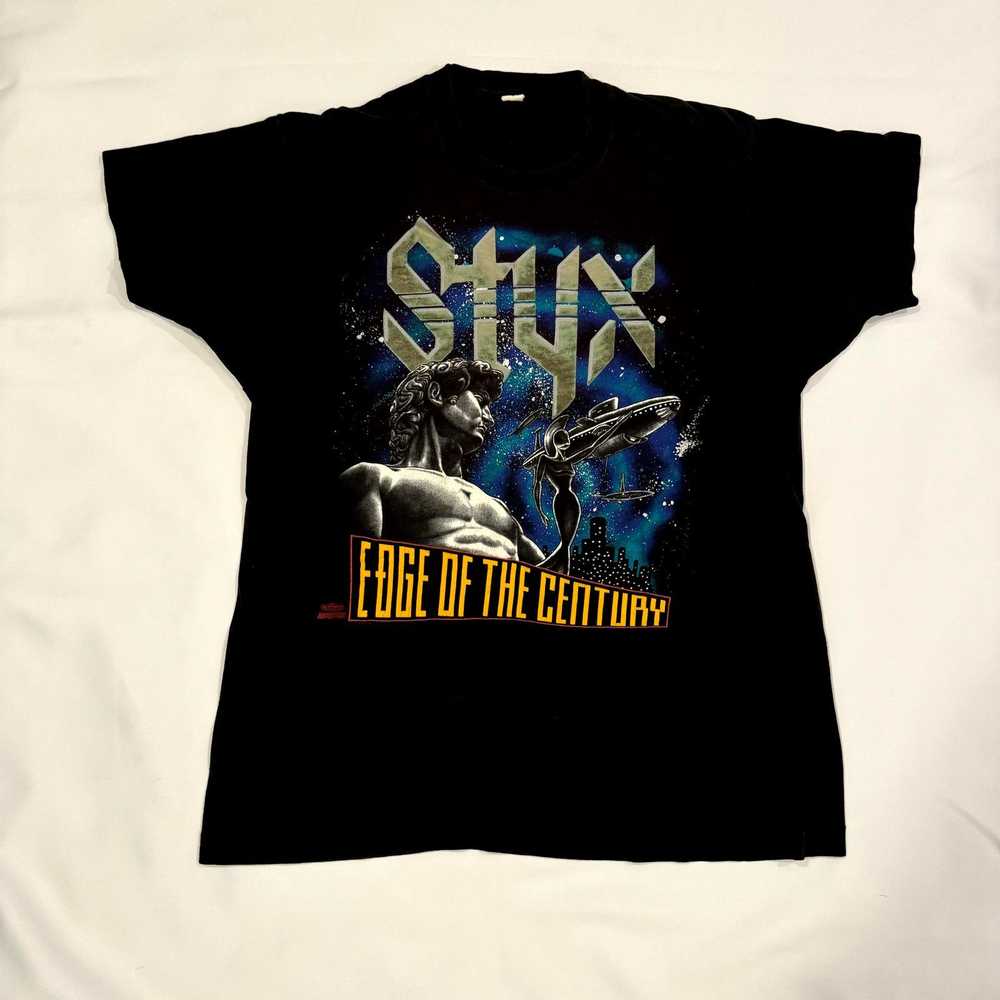 Vintage Styx Edge of the Century 1991 Tour Tshirt… - image 1