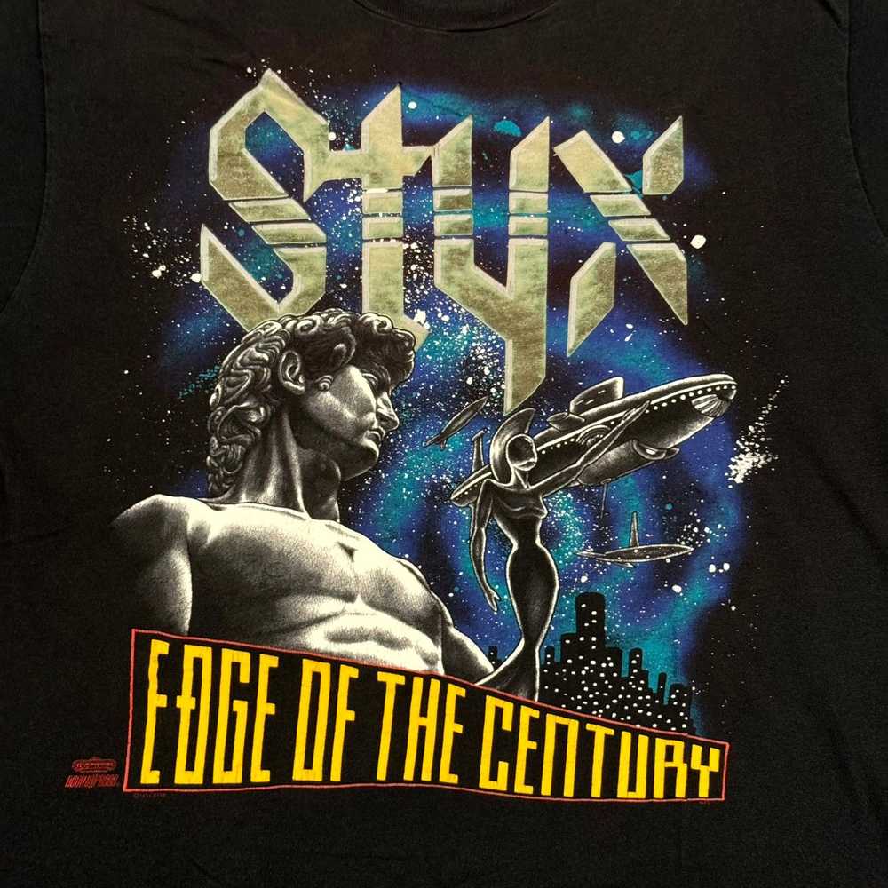 Vintage Styx Edge of the Century 1991 Tour Tshirt… - image 2