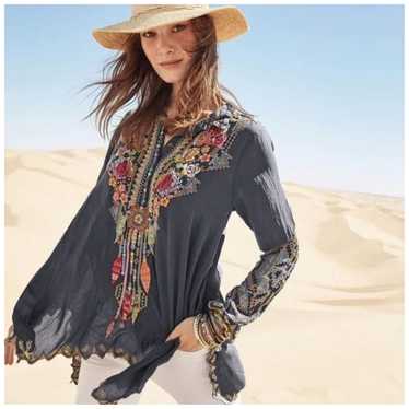 Johnny Was Johnny Was Festival Georgette Tunic Bl… - image 1