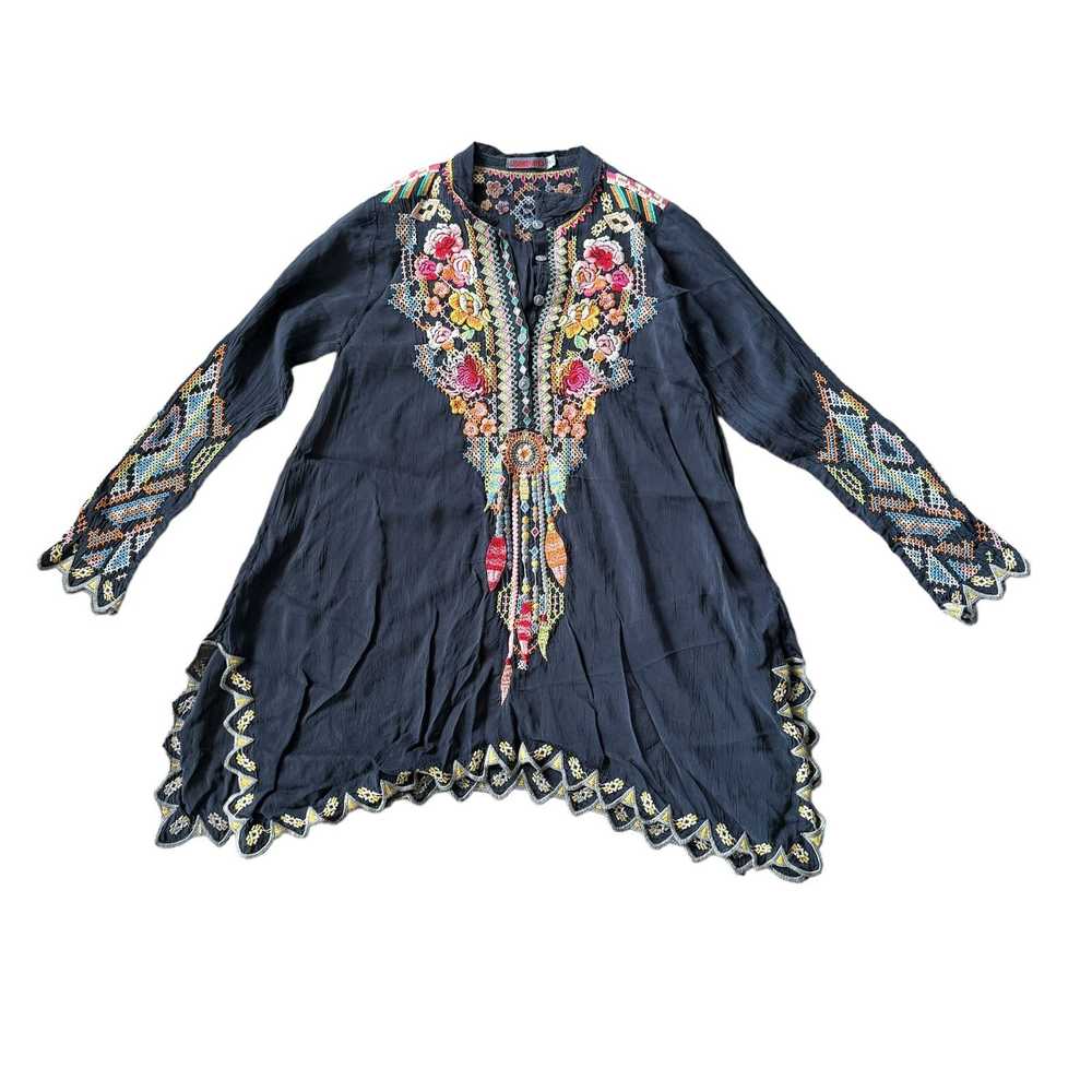 Johnny Was Johnny Was Festival Georgette Tunic Bl… - image 3