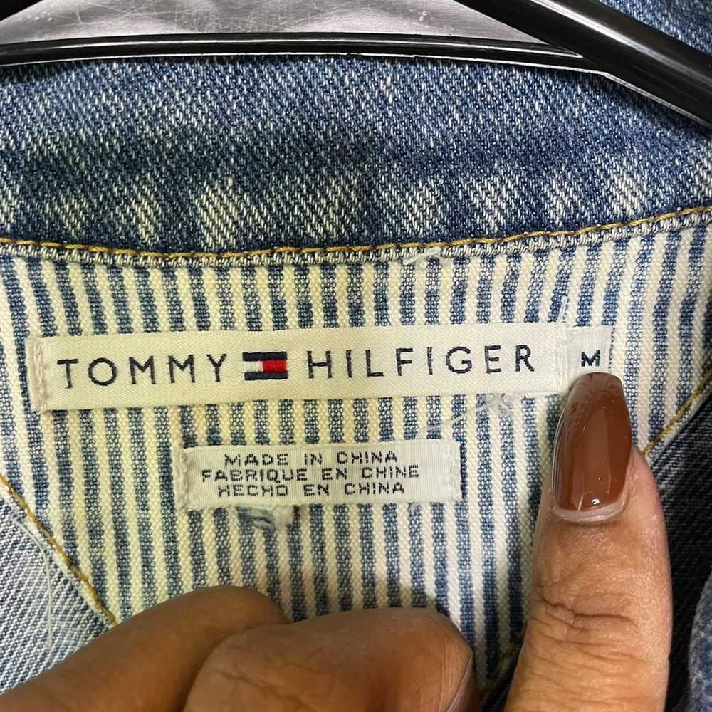 VINTAGE 2000 TOMMY HILFIGER DENIM VEST M - image 4