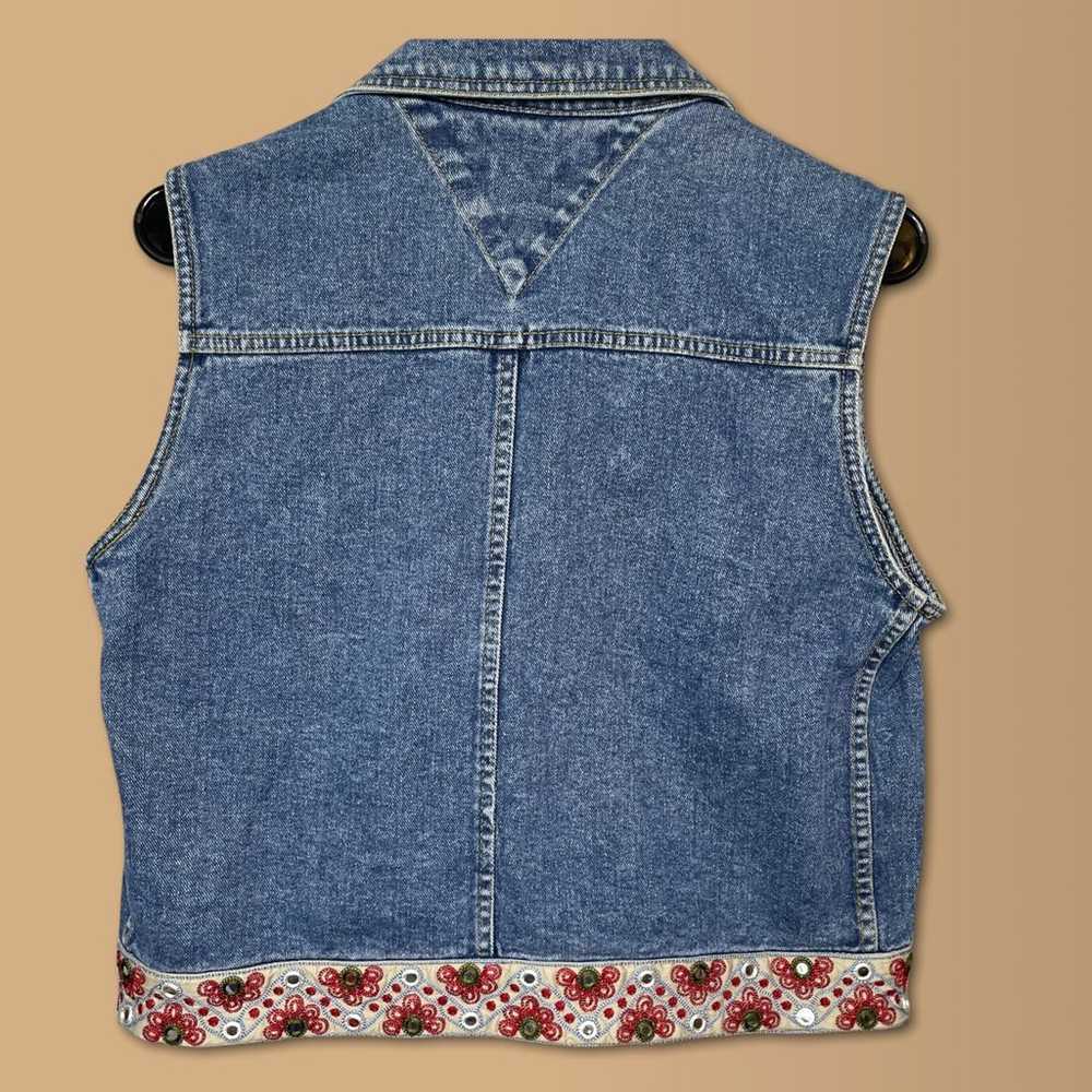 VINTAGE 2000 TOMMY HILFIGER DENIM VEST M - image 7