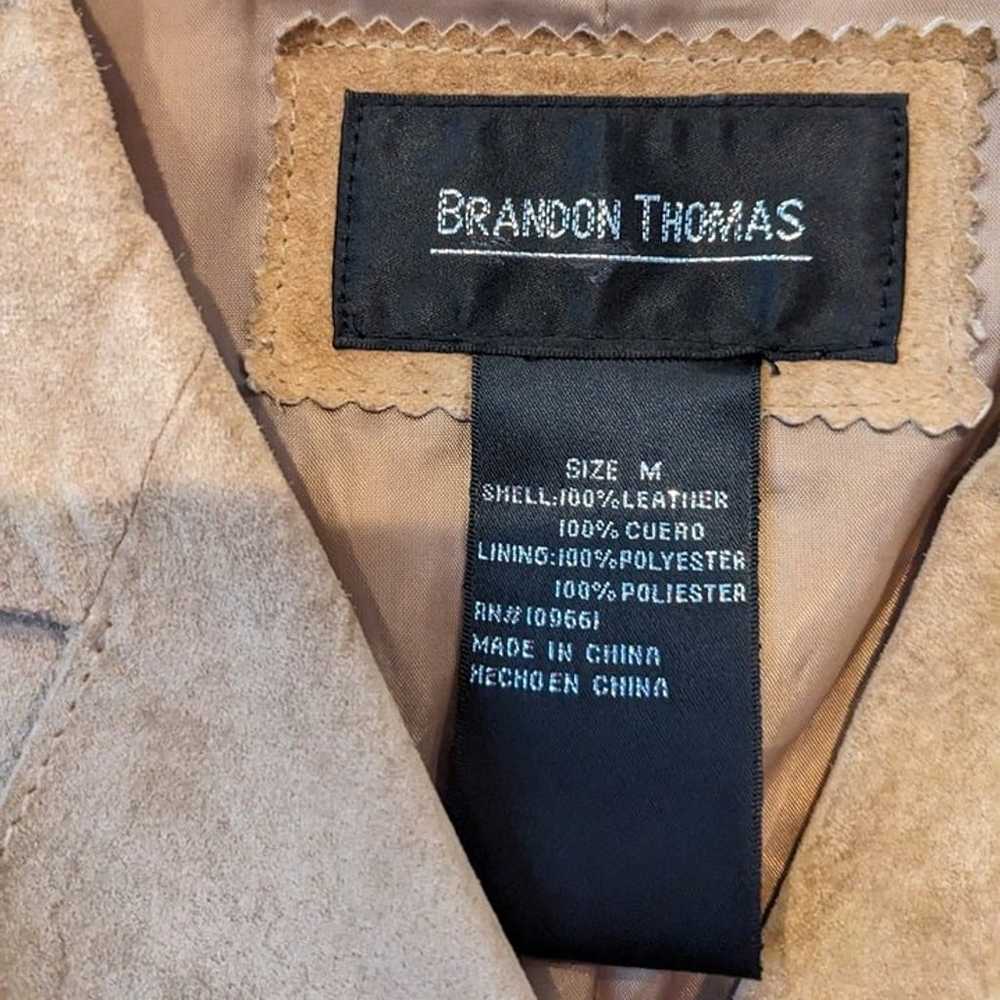 VINTAGE | Y2K Brandon Thomas tan suede leather bl… - image 4