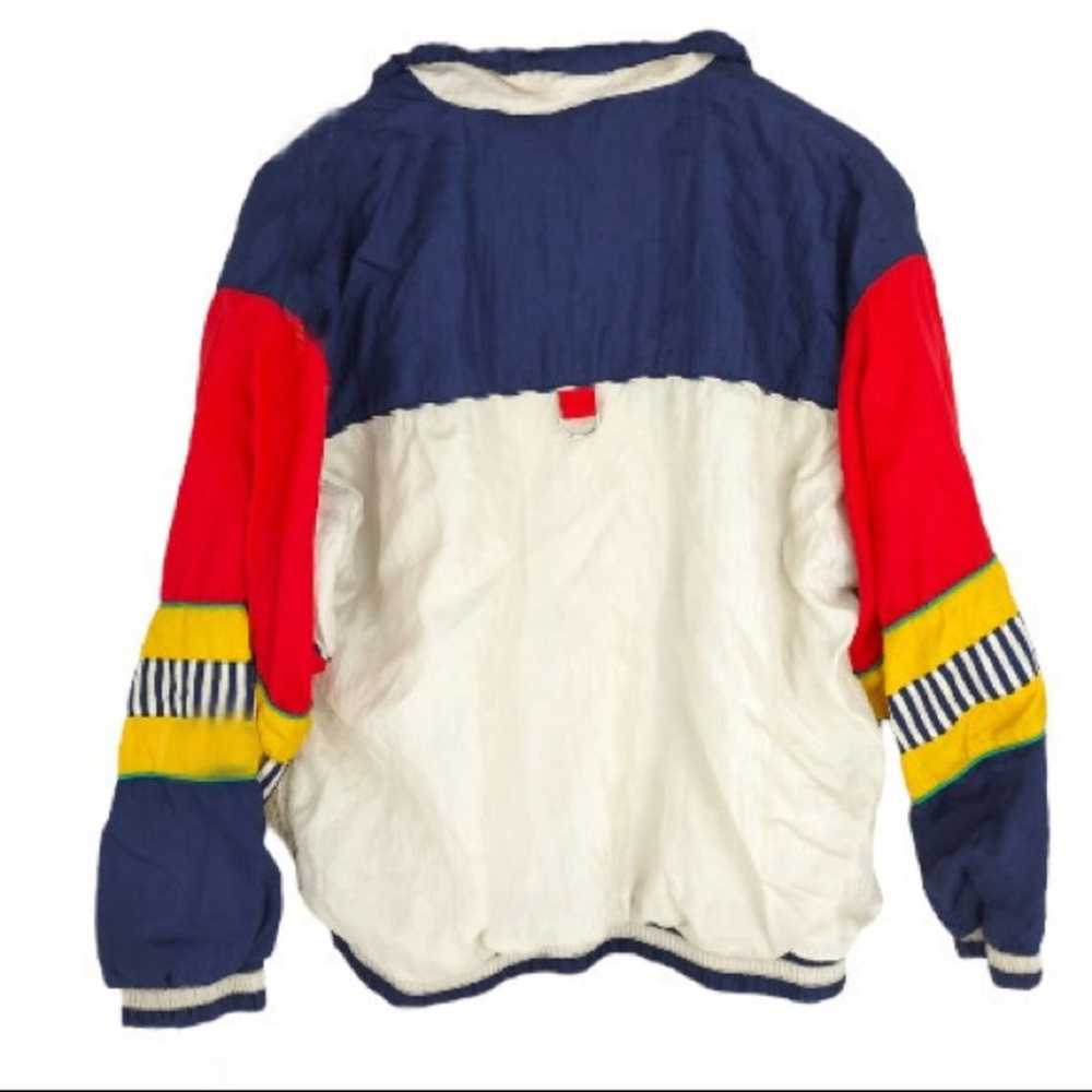 Vintage Color Block Striped Windbreaker - image 3