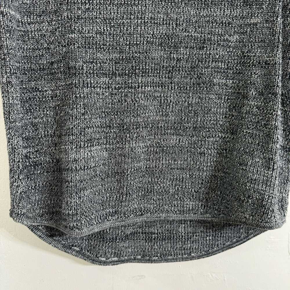 Express Express Heathered Gray Knit V Neck Knit S… - image 3