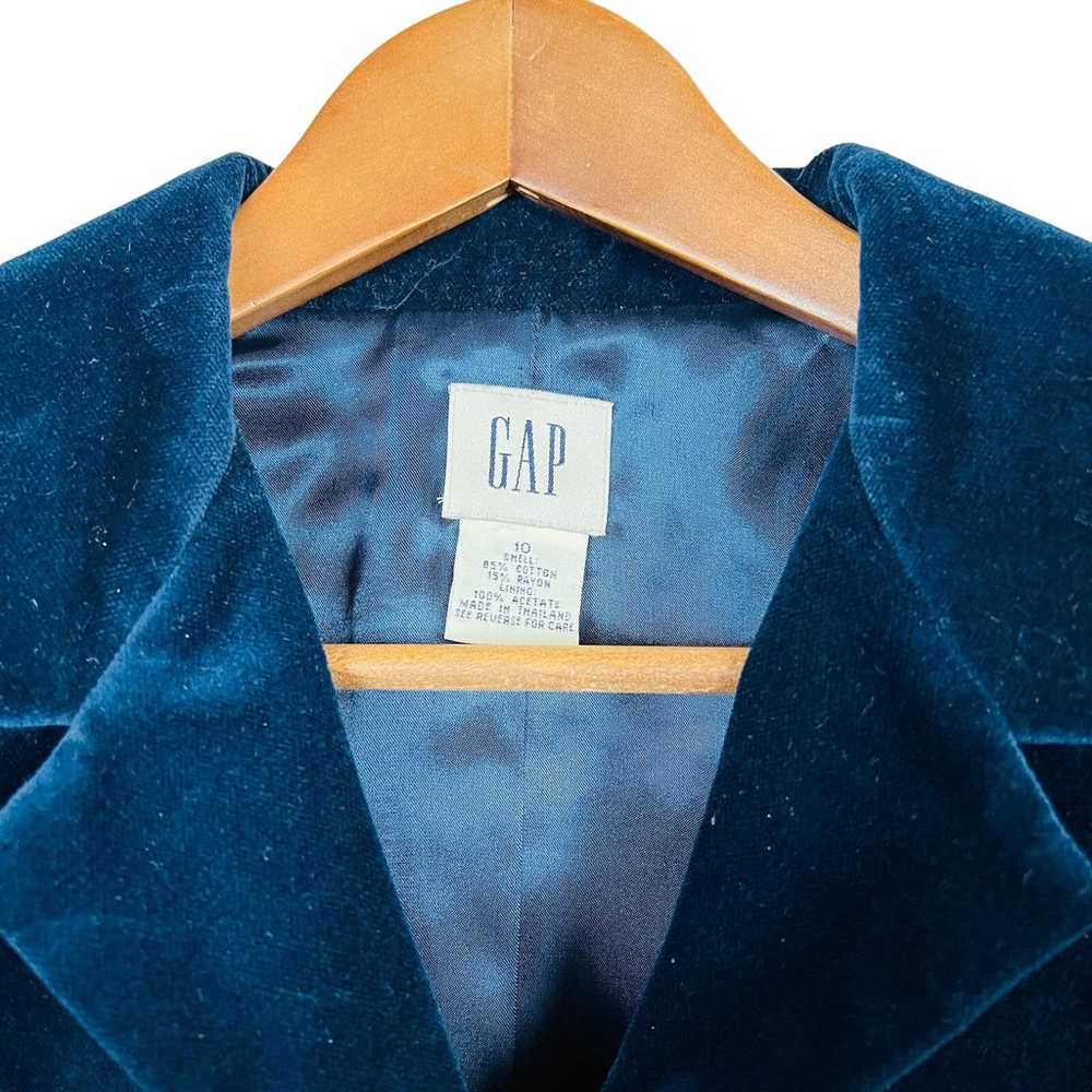 Vintage 2000 Gap Triple Button Velvet Blazer Jack… - image 4