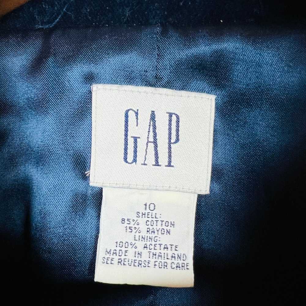 Vintage 2000 Gap Triple Button Velvet Blazer Jack… - image 5