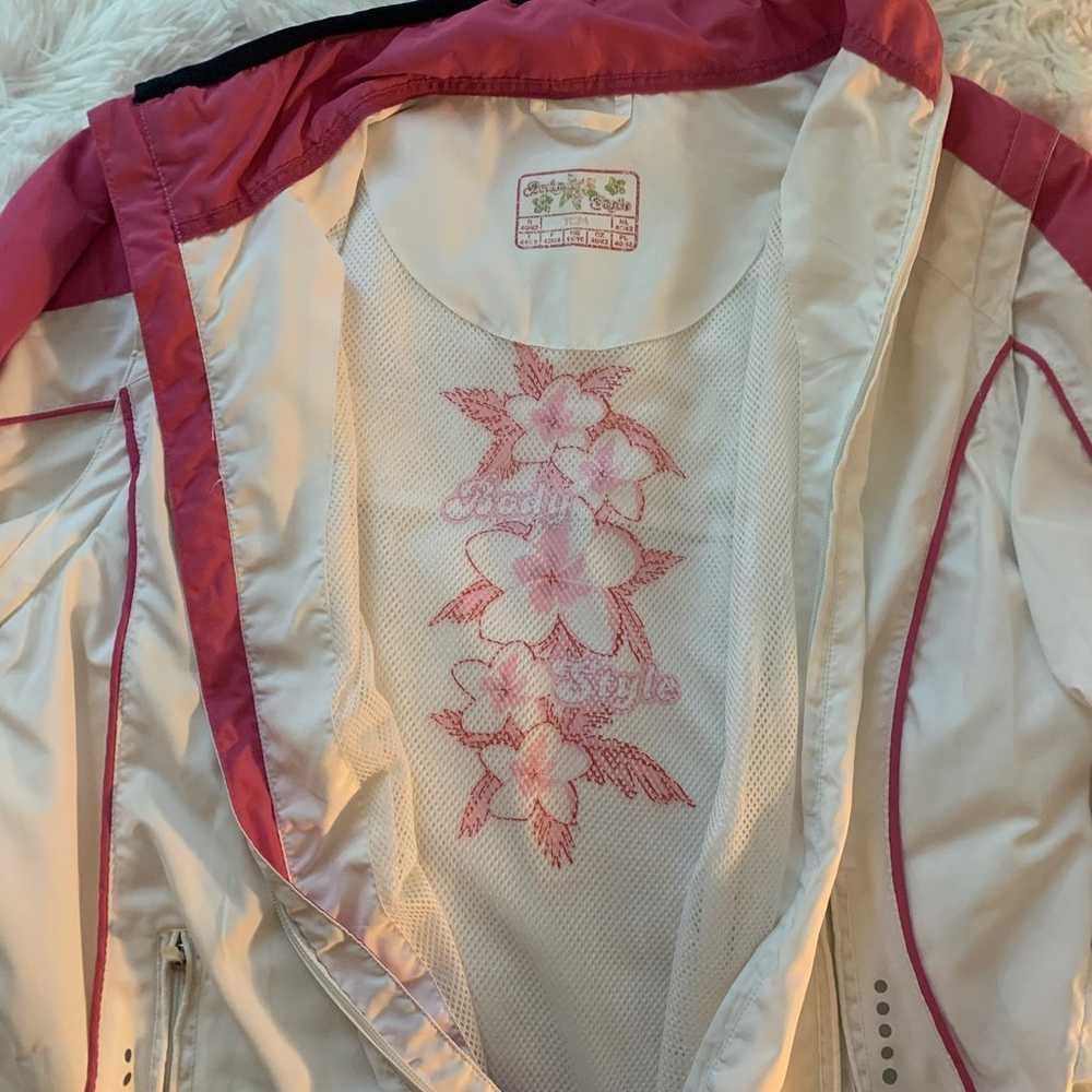 Pink windbreaker sports jacket - image 5