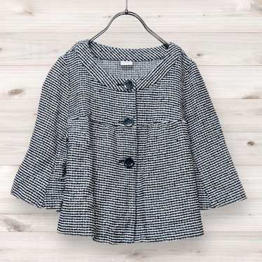 Tweedy casual lightweight collarless jacket for a… - image 1