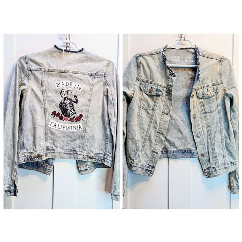 Gap 1969 Oversized Jean Jacket Womens M Distresse… - image 1