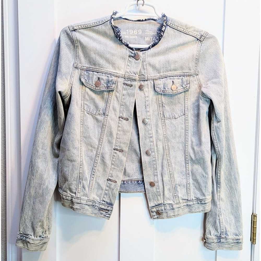 Gap 1969 Oversized Jean Jacket Womens M Distresse… - image 3