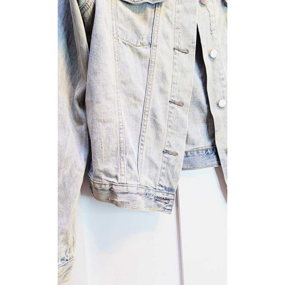 Gap 1969 Oversized Jean Jacket Womens M Distresse… - image 5