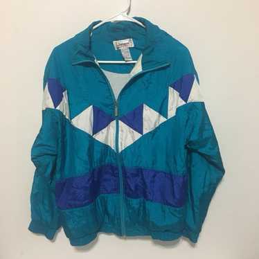 Vintage Janeve 80s Geometric Windbreaker - image 1