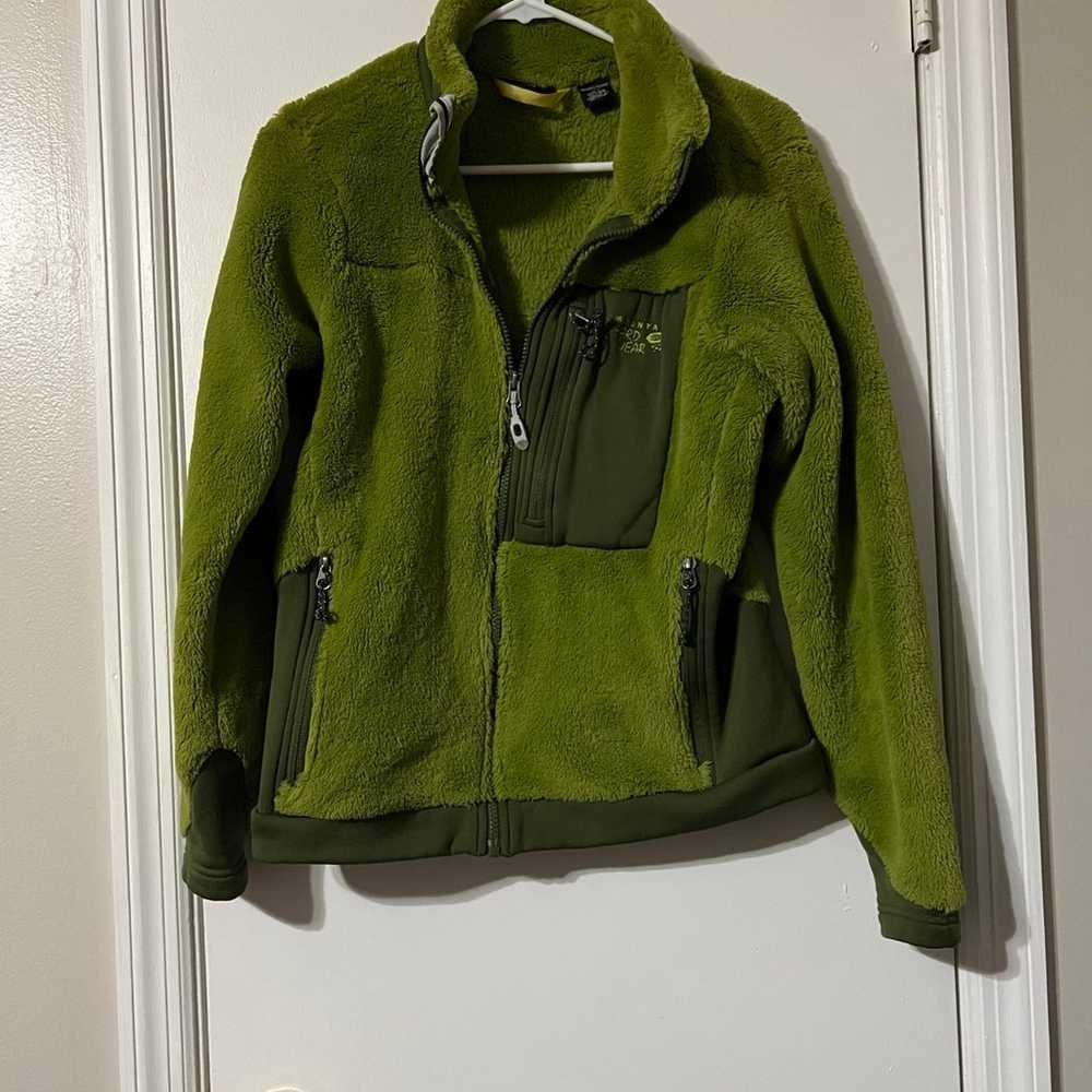 Vintage Mountain Hardwear Green Fleece Woman Jack… - image 2