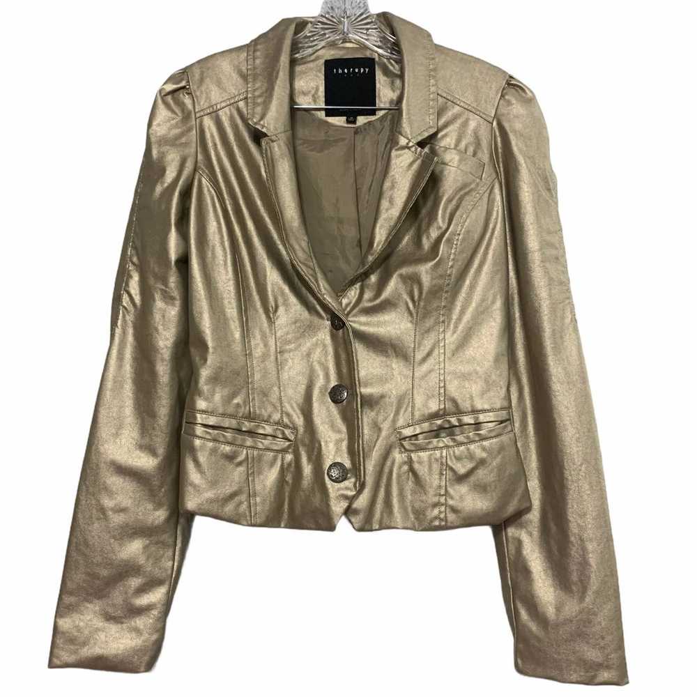 Therapy by Lane Crawford Gold Faux Leather Crop 7… - image 12