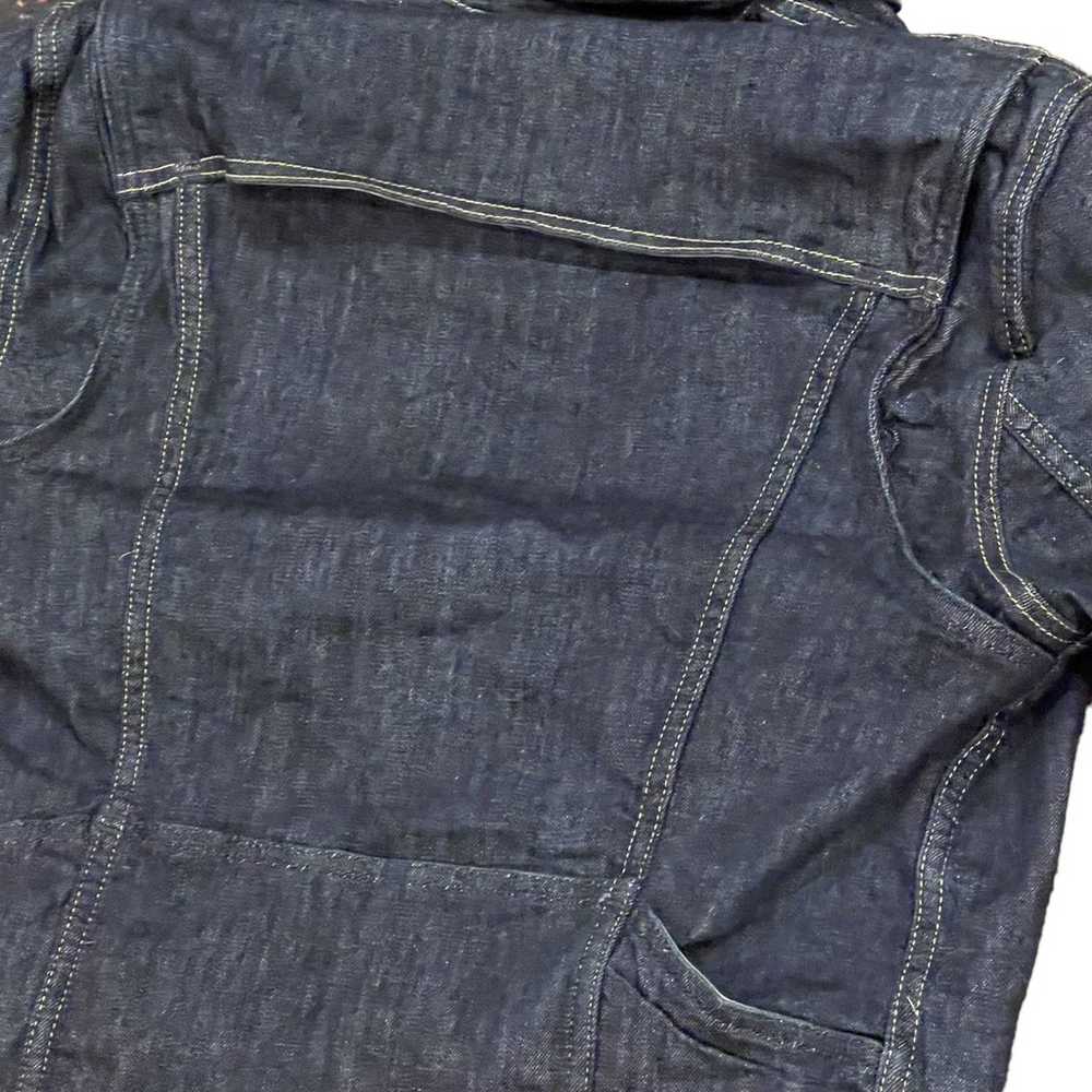 Womans Levi original riveted jean jacket size M - image 11