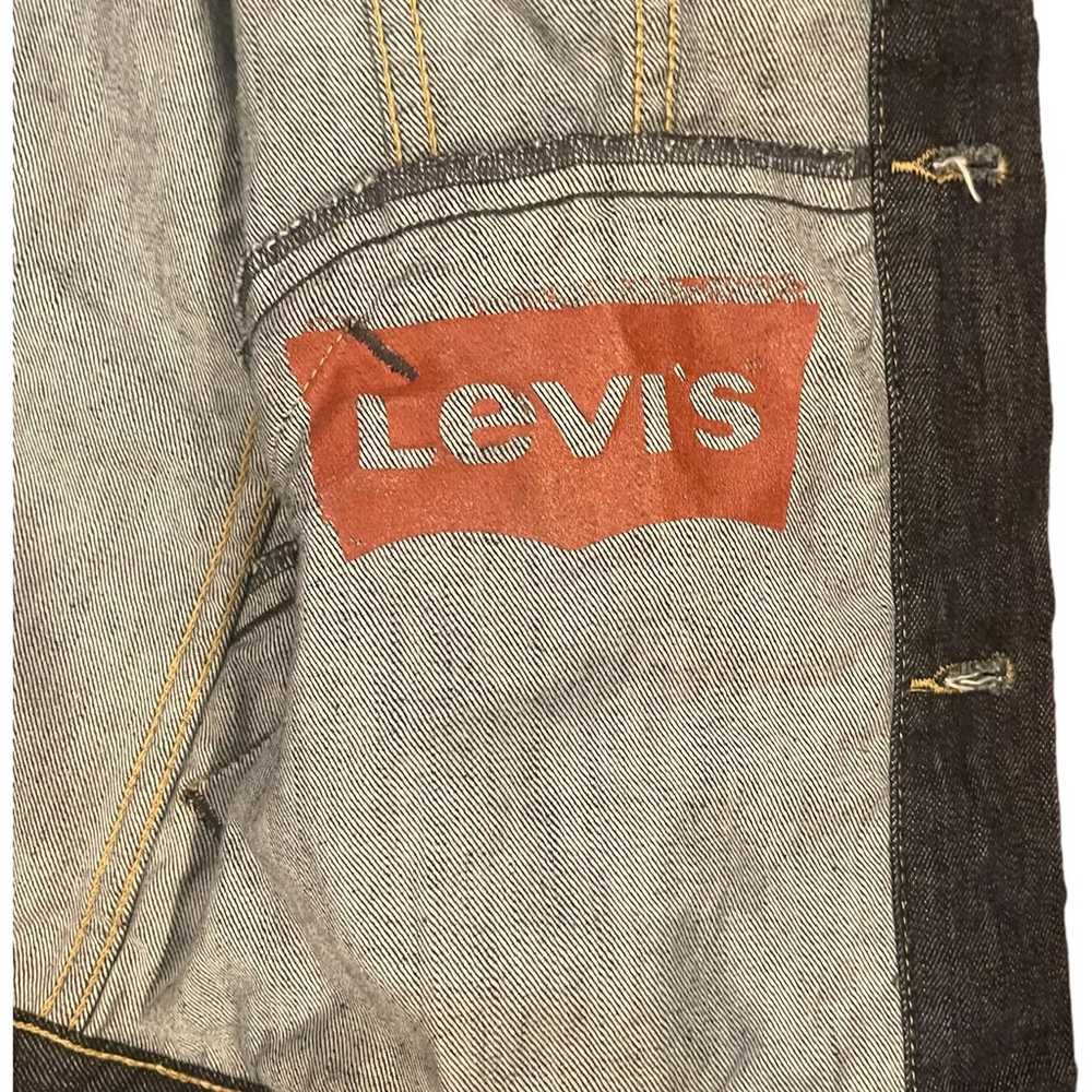 Womans Levi original riveted jean jacket size M - image 6